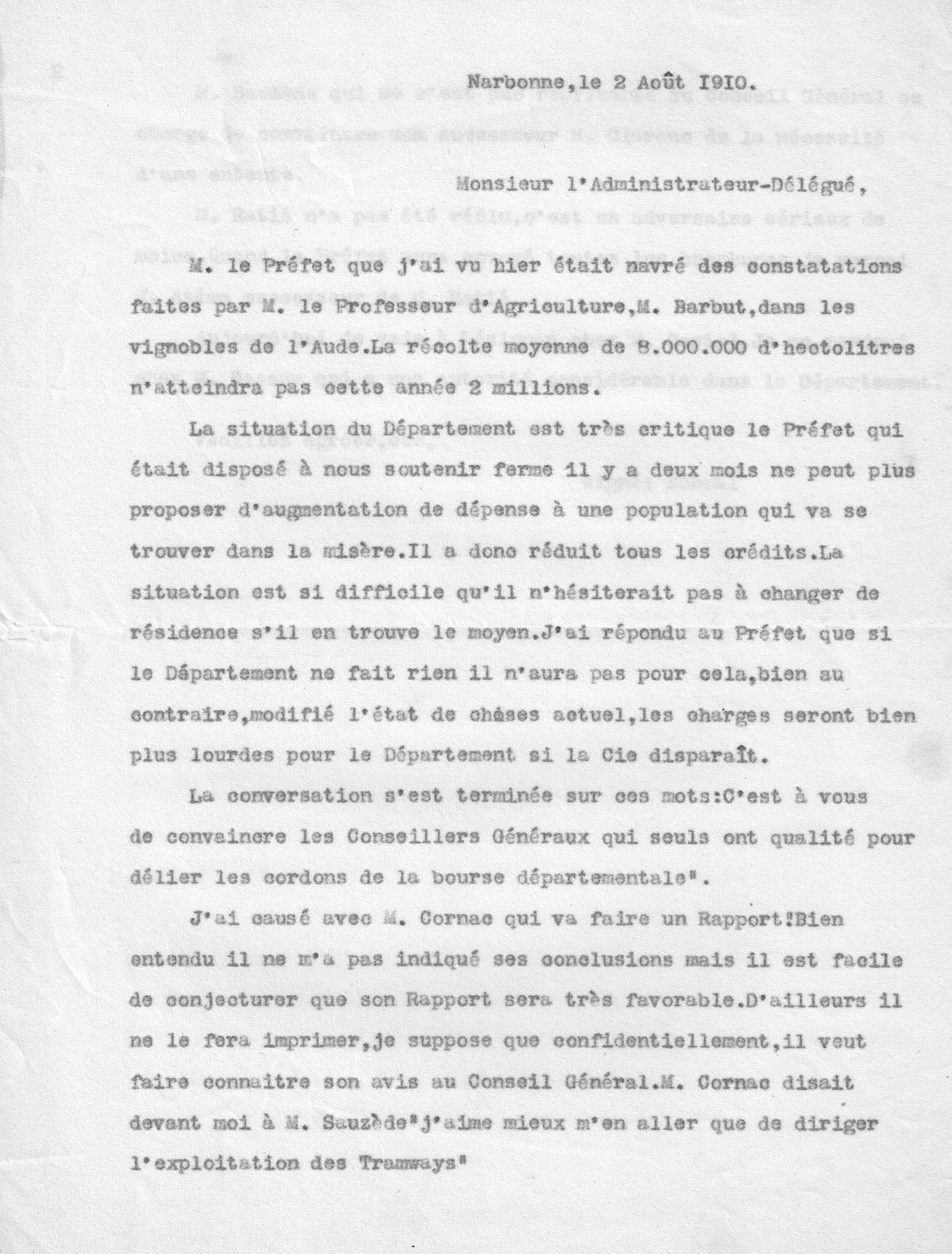 2 août 1910 — Promesse et reculade
