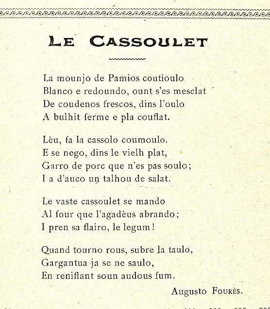Cassoulet d'Auguste Fourès