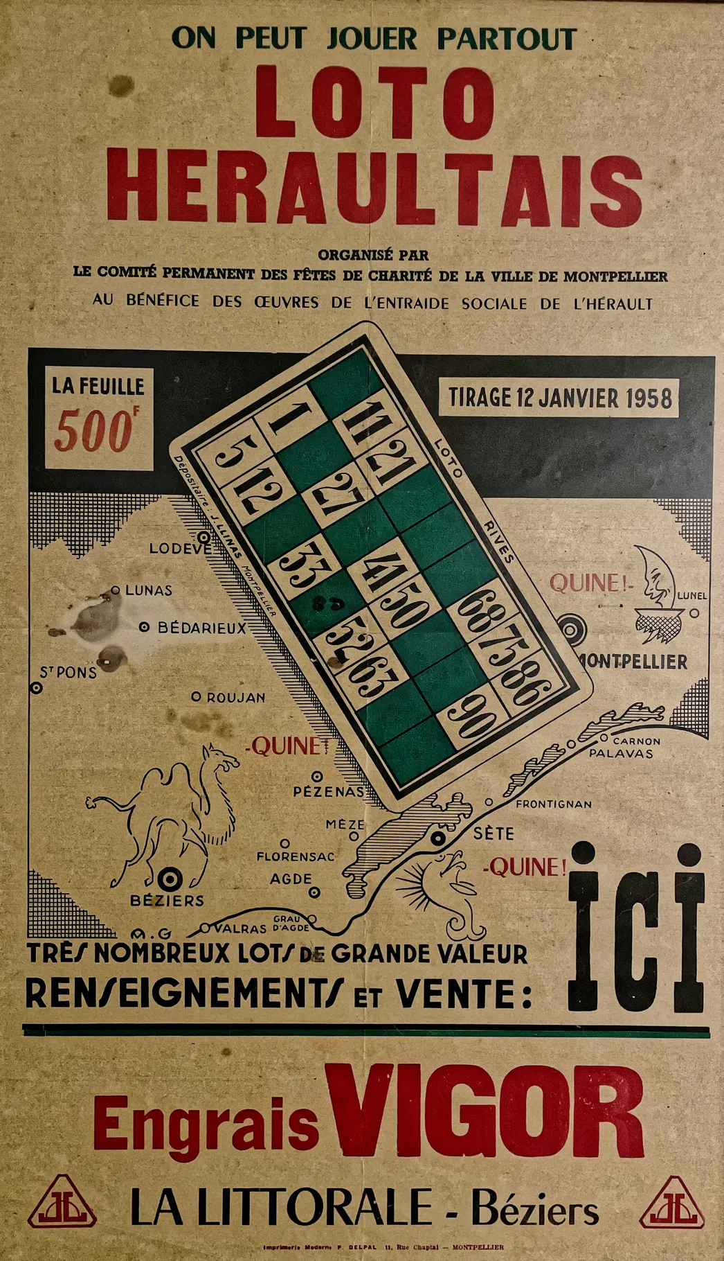 affiche d'un loto Héraulté
